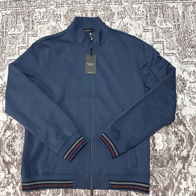 NWT BUGATCHI  FULL ZIP JACKET Night Blue Men s Size Medium. F1