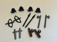 Lego Knight Helmet Pike Spear Axe Sword Lot A