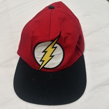 DC Comics The Flash Cap Hat Youth Snap Back Strap Red / Black Brim