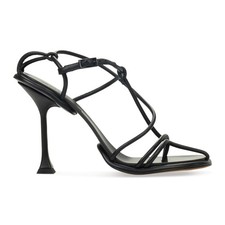 NIB LANVIN BLACK STRAPLIGHT SANDAL TALONS 110MM HEELS SIZE 36 1490