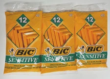 BIC Sensitive Men's Single Blade Disposable Shavers 12ct 3 Pack(36 Razors Total)