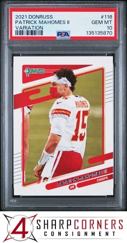 2021 PANINI DONRUSS #116 PATRICK MAHOMES II VARIATION PSA 10