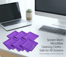6 Pack Microfiber Cleaning Cloths for Glasses Car Screen Laptop Computer