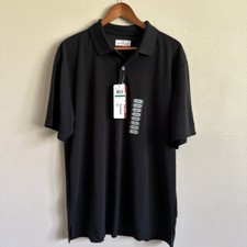 Grand Slam Performance Men's Black Golf Polo Athletic Shirt Size Large NWT