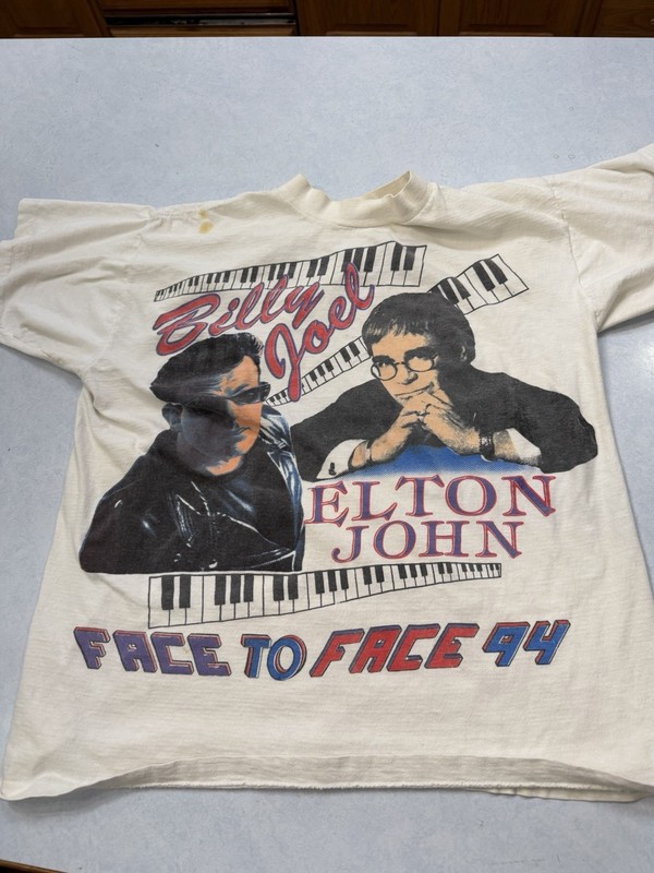 Vintage Elton John And Billy Joel Piano Man Tour Shirt From 1994