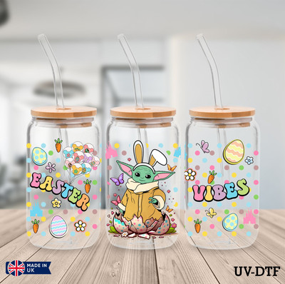 Stern UV DTF Aufkleber - 16oz Libbey Dose Glasfolie tm724