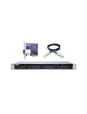 QNAP TL-R400S 4 Bay 1U Rackmount SATA 6Gbps JBOD Storage Enclosure. PCIe SATA