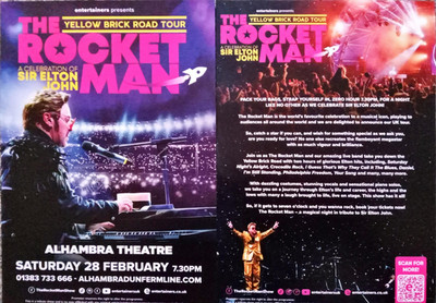 The Rocket Man A Celebration Of Elton John 2026 Gig New Promotional Promo Flyer
