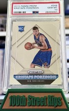 2015 Panini Prizm Kristaps Porzingis Rookie PSA 10 #348 New York Knicks