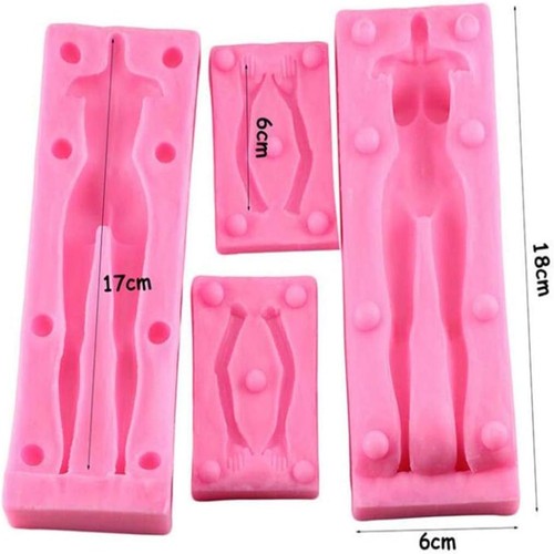 Silicone Clay Full Body Fondant Female Doll 3D Woman Mold Decorating - Picture 6 of 9