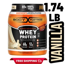 Body Fortress 100% Whey Protein Powder Vanilla 1.74 LB 60G Protein Super Advancd