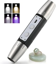 Gemstones UV Flashlight, Super Bright Gem Tester for All Stones, Rechargeable Ja