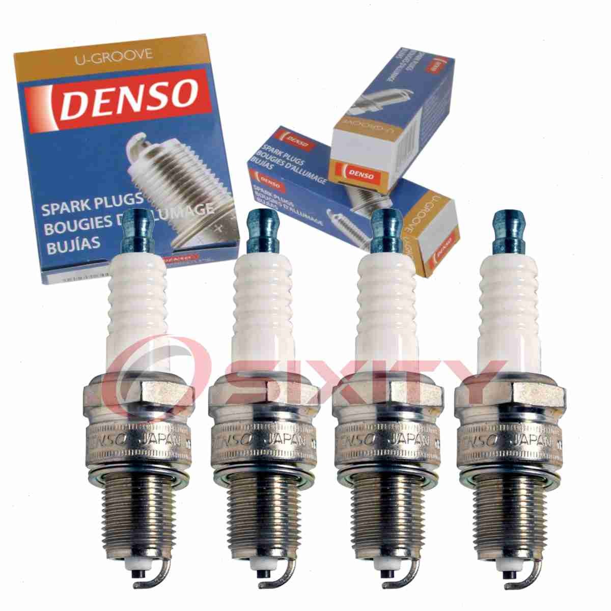 4 pc Denso Standard U-Groove Spark Plugs for 1989-1990 Volvo 760 2.3L L4 qg