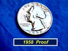 1958 PROOF Silver Washington Quarter  ➳  Blemished as Pictured  ➳  258prB
