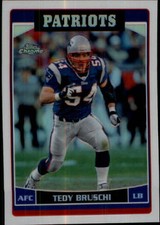 2006 Topps Chrome Refractor #95 Tedy Bruschi Patriots