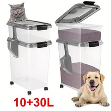 30 lbs  11 lbs Airtight Dog Food Storage Container w/Measuring Scoop for Cat