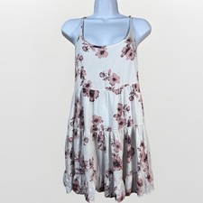 Brandy Melville Floral Tiered Babydoll Sun Dress OS Adjustable Strap Ruffle EUC