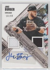 2022 Panini Diamond Kings DK Material Signatures Gold 50/99 Jake Burger Auto u0h