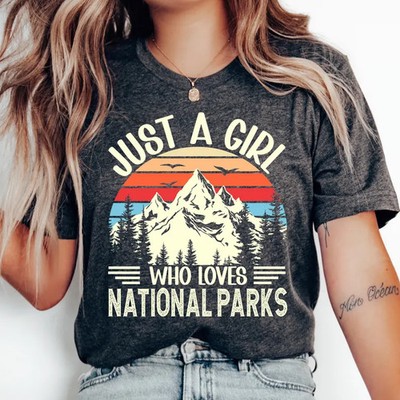 Just Girl Who Loves National Parks Comfort Tee Nature Lover