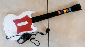 Playstation 2 PS2 Fat Console Bundle + 2 SG Guitar Hero W Games Rock Band Cords