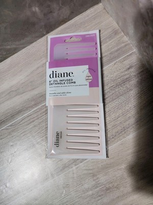Diane Oil Infused Detangle Comb 6'' White Detangling Comb