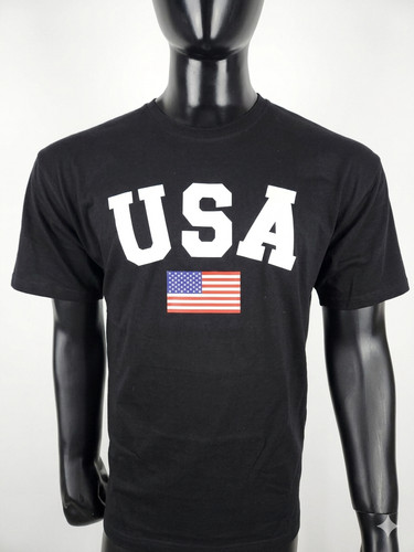 Custom USA Flag T-Shirt Unisex Graphic Tee Cotton Summer Top Gift