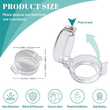 5-Pack Stove Knob Safety Covers, Childproof Gas Stove Knob Locks, Upgraded Du...