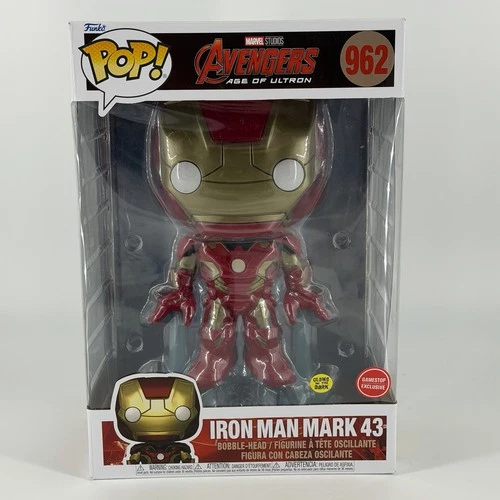 Funko POP! Marvel Jumbo Iron Man Mark 43 Figure Statue #962 GITD Exclusive 10"