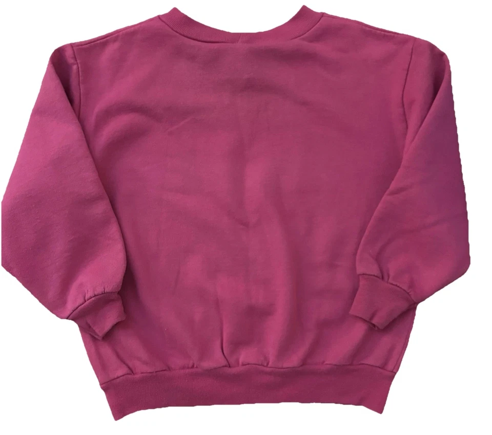 Vintage OshKosh B’gosh Original Brand Fuchsia Kids Crewneck Sweatshirt Size 6 - Image 3 of 4