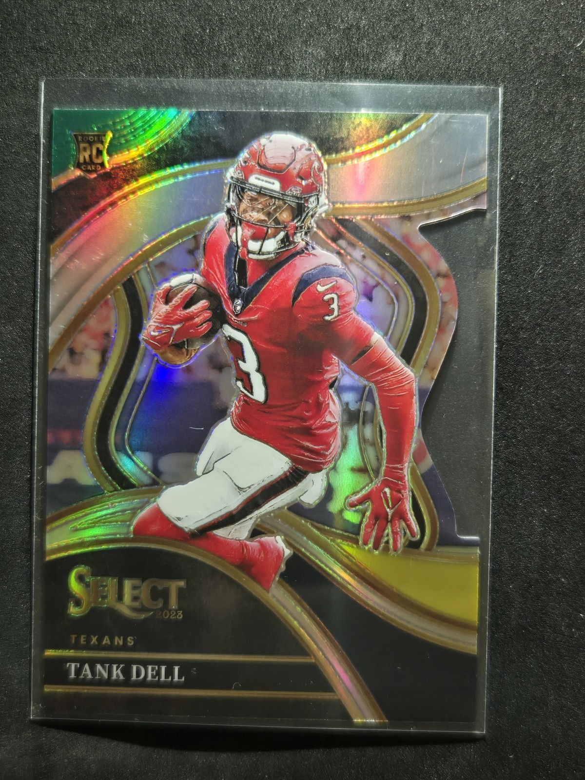 2023 Panini Select #219 Tank Dell Green and Yellow Prizms Die Cuts