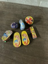 Vintage US Metal Toy Mfg Co New York Tin Metal Noisemakers Clown USA 6 Total