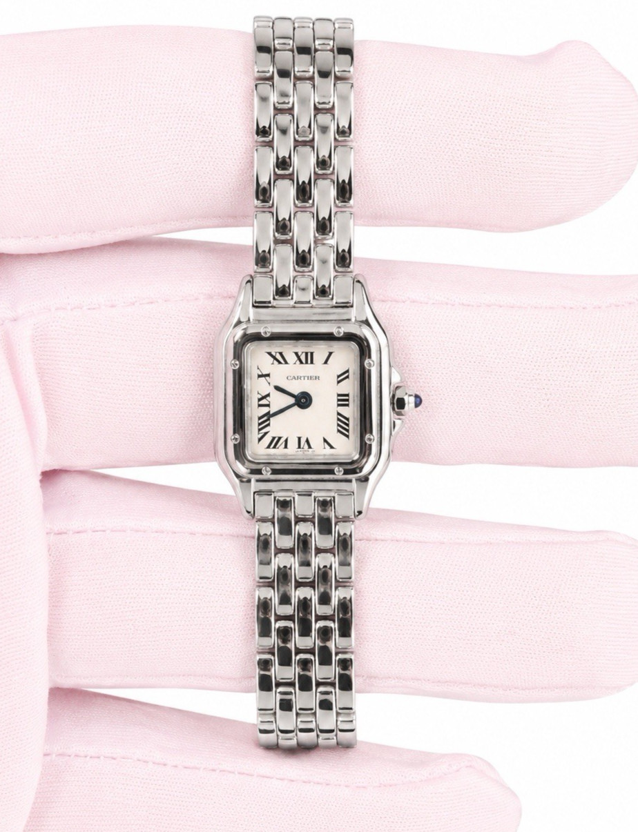 Cartier Panthere Mini Model Quartz Stainless Steel Ladies Watch WSPN0019