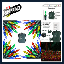 Christmas String Lights Battery Operated Mini Fairy Lights 200 LED 64FT