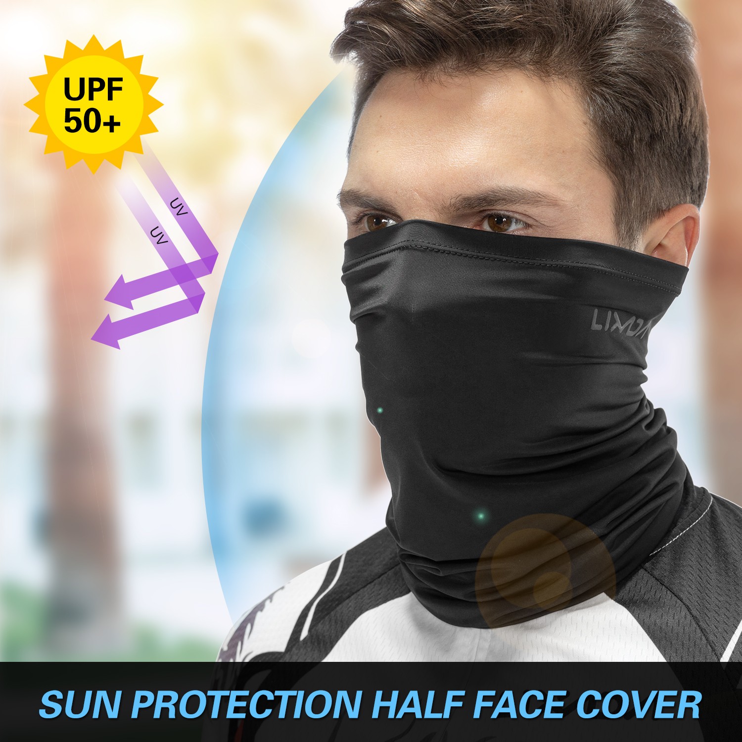 Lixada Cycle Half Face Cover Motorcycle Neck Warmer Riding Neck Gaiter Cooling C