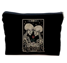 Gothic Makeup Bags - Skeleton Skull Makeup Bag Zipper Pouch Travel Toiletry G...