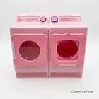 Vintage 1990 Mattel Barbie Pink Sparkle Washer Dryer Set WORKING Drums Spin
