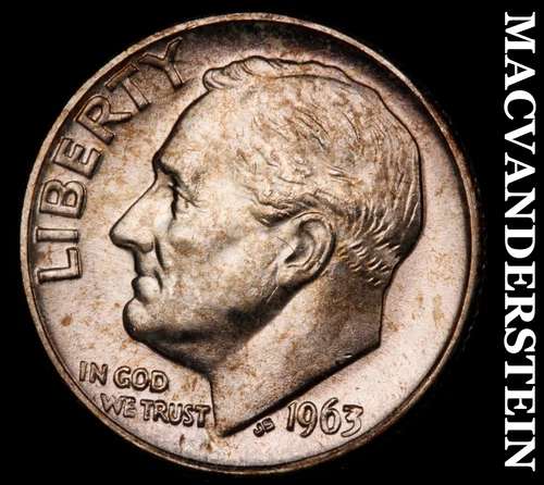 1963 Silver Roosevelt Dime-Choice Gem BU Lustrous No Reserve #i4560