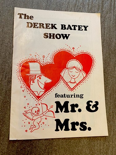 Vintage The Derek Batey Show Mr & Mrs Souvenir Programme 1970s - 第 1/5 張圖片