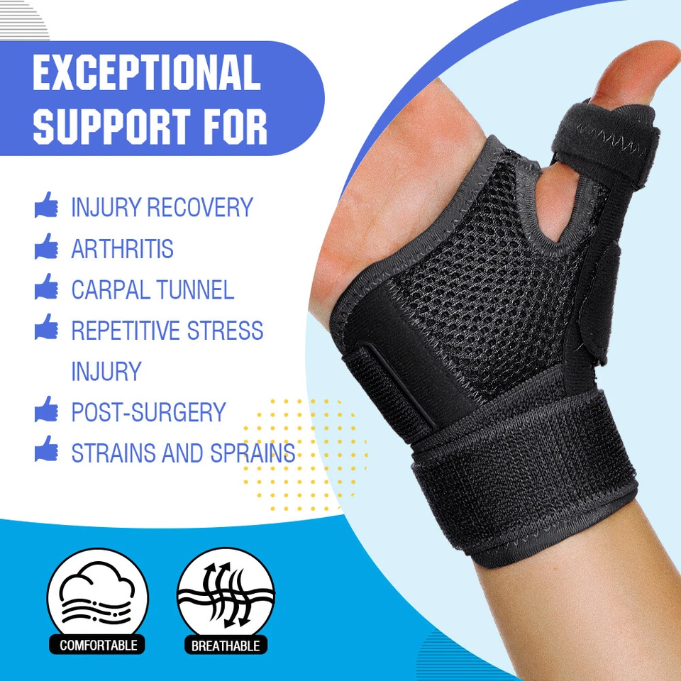 Férula de espica para pulgar Fortemotus, soporte para pulgar túnel carpiano para mano derecha e izquierda Foto 2 de 4