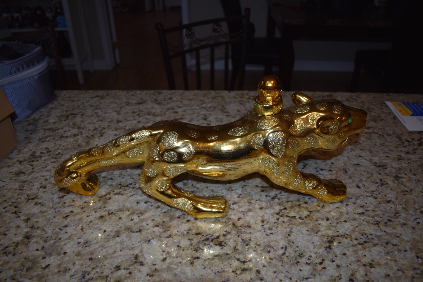 Casino Azul Anejo Jaguar Tequila Bottle Empty w/Box See Pix ! Great