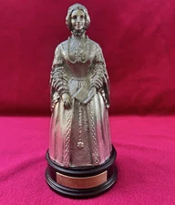 Vintage Gorham Silver Plated "Queen Isabella I" Figural Dinner Bell w/ stand