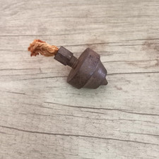 Fantastic vintage iron plumb bob leveling measuring carpenter tool