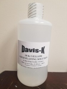 Davis-K 18K Gold Plating Solution (1 DWT) Ready to Use Gold Electroplating LITER