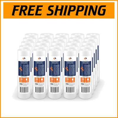 25-Pack 10x2.5 5 Micron Sediment Filters - Easy Install for Clean, Safe Water