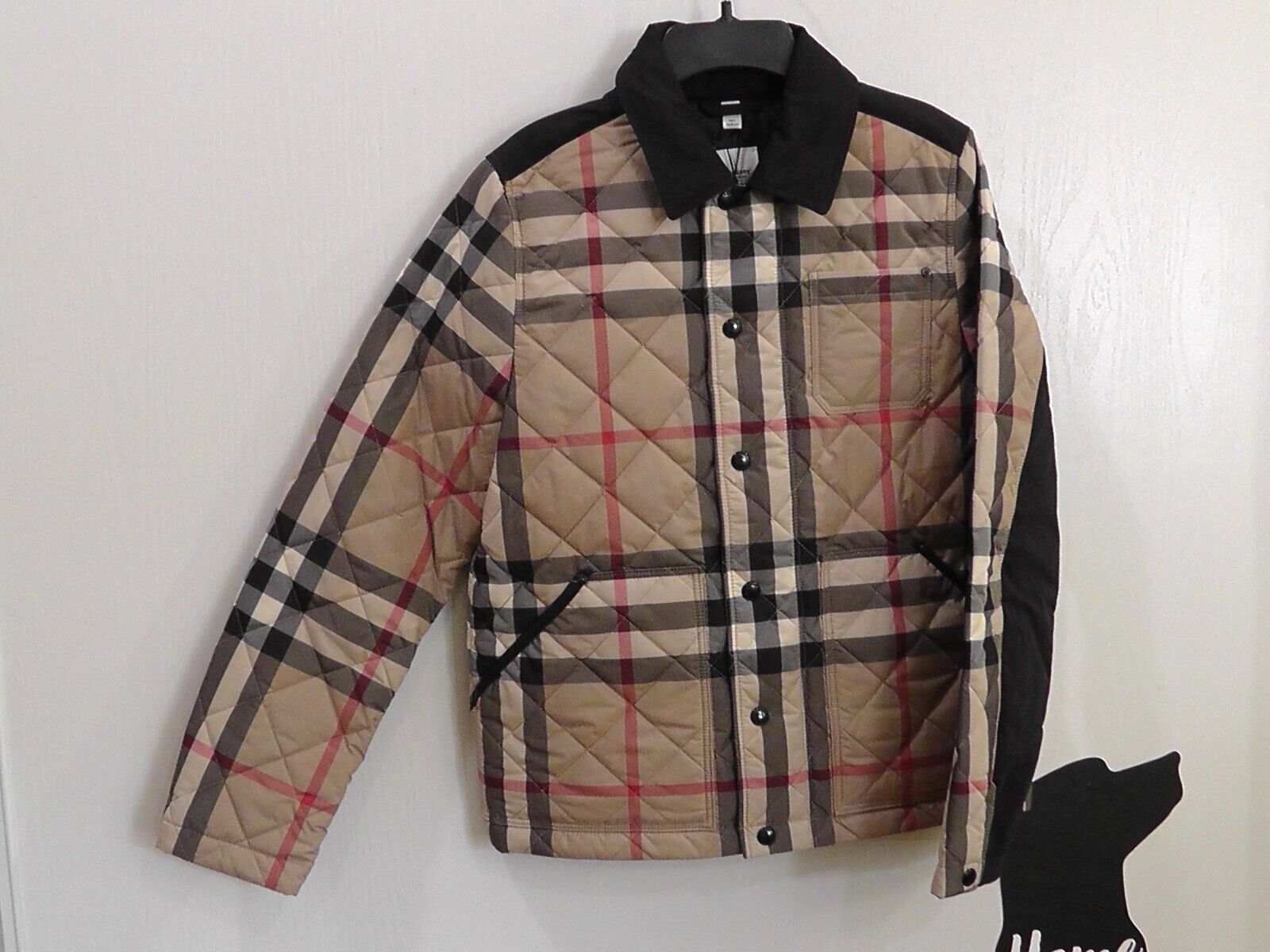 Burberry Kids' ARCHIVE BEIGE Check Diamond Quilted Jacket Size  14Y***$620**NWT