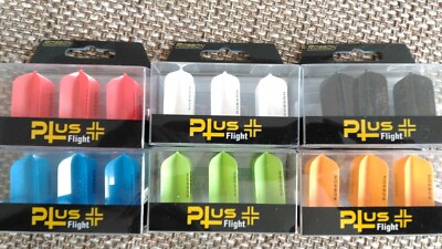 9 Robson Plus Slim Dart Flights 3 Sets stabil 90° Winkel Uni HD