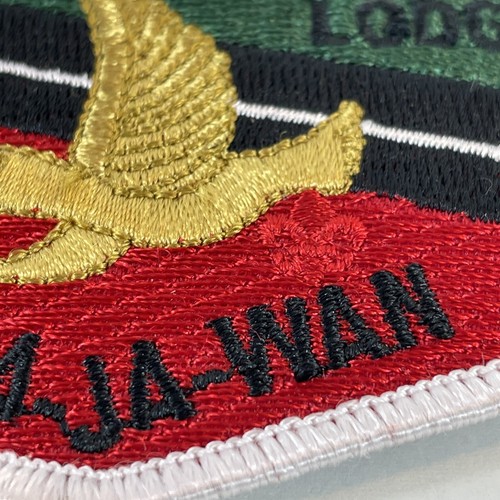 Boy Scout OA flap patch Ma-Ka-Ja-Wan Lodge 40 Rare Beautiful Green Black Red - Picture 3 of 14