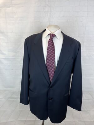 Cerrutti 1881 Men's Navy Blue Black Solid Blazer 44L $795