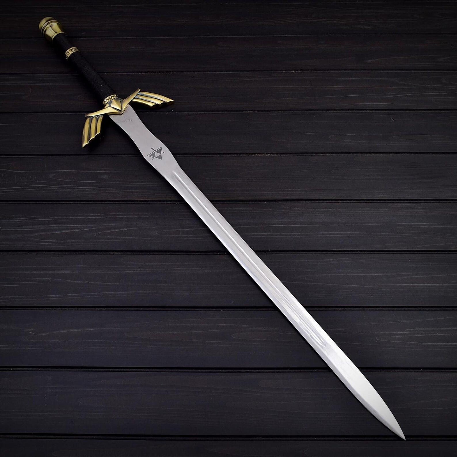 Espada de acero inoxidable The Legend Of ZELDA, espada maestra Full Tang Skyward Link