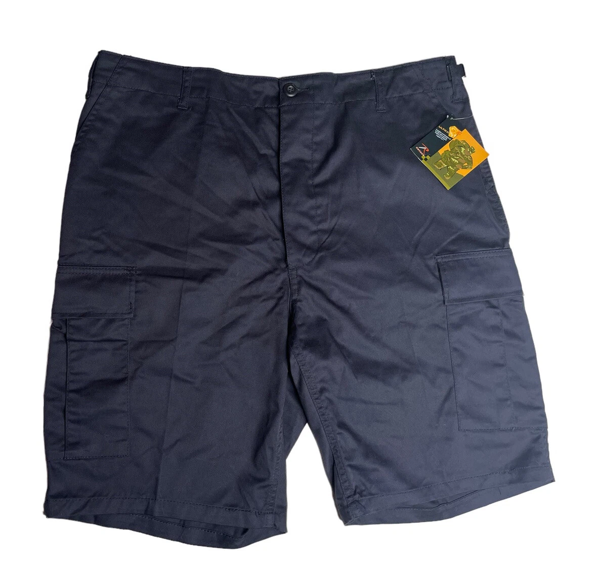 NEW Rothco Shorts Mens Large Blue Cargo Ultra Force Utility Adjustable Waist
